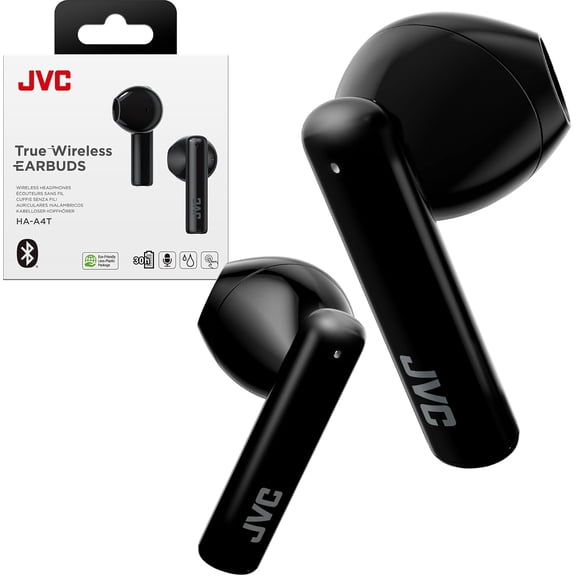 JVC Lightweight True Wireless Earbuds with 12mm Driver Unit, Bluetooth 5.1, Single use, IPX4, Long Battery Life (up to 30 Hours)