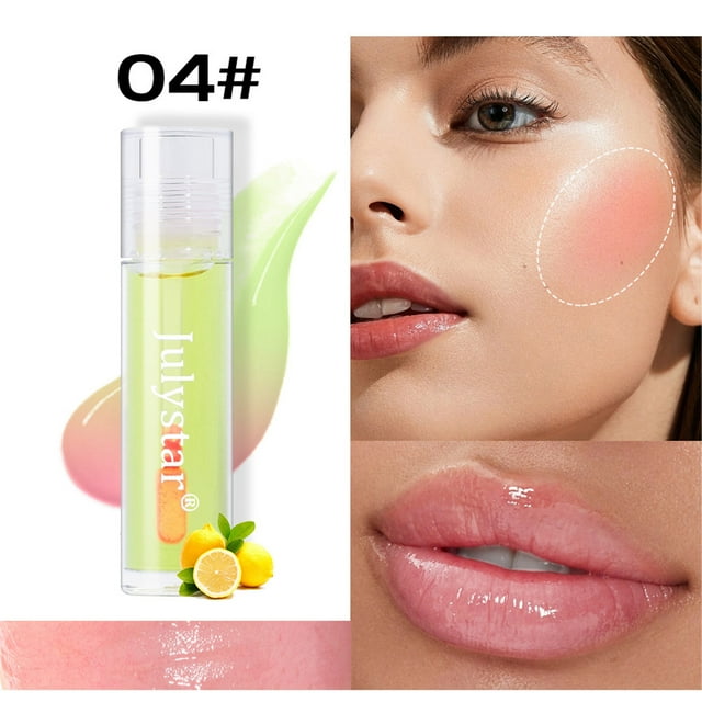 Fiudx Rubor Líquido, Fórmula Cremosa de Larga Duración, Color Versátil para Labios y Mejillas, Brocha de Aplicación Fácil, Frescura Durante Todo El Día, Ideal para Los Amantes Del Maquillaje, Disponi