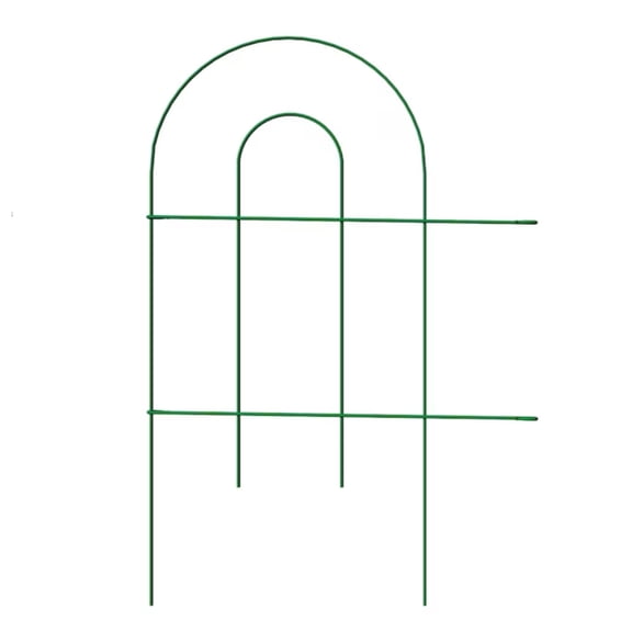 Garden Zone 24" x 10' Green Metal and PVC Garden Border Edging