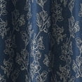 thumbnail image 4 of VCNY Home Carmen Navy Blue Floral Rod Pocket Blackout Curtain Panel, 52" x 84", 4 of 5