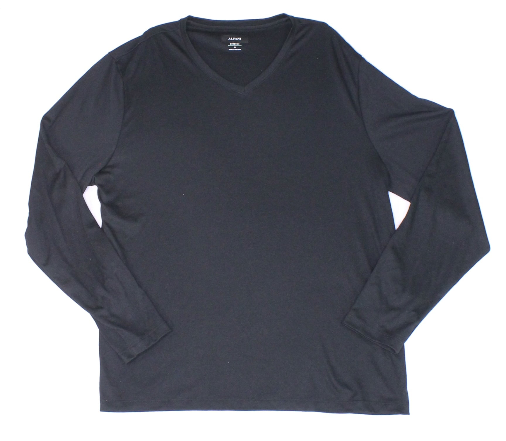 Alfani - Mens T-Shirt V-Neck Long Sleeve Stretch Solid XL - Walmart.com ...