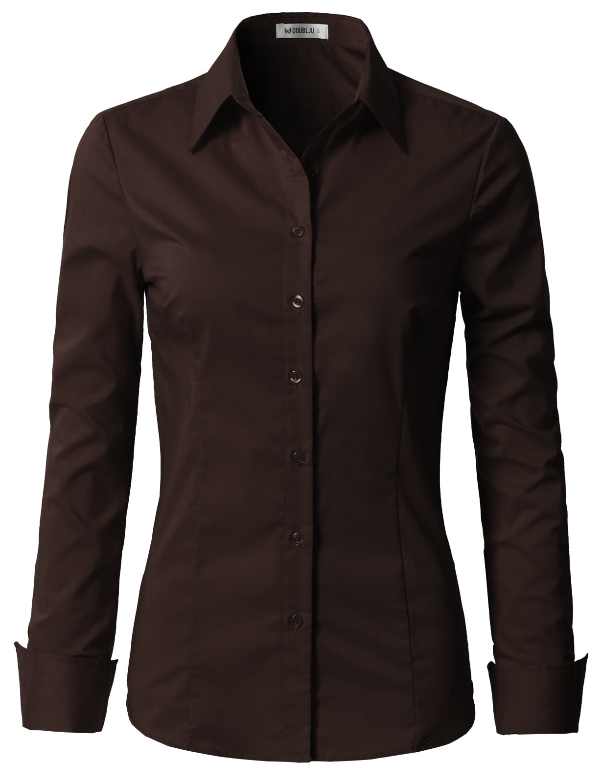 women's plus size button down dress shirts