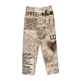 thumbnail image 6 of Uemuo Abstract Coffee Pattern With Letters Pattern Women's Wide Leg Palazzo Lounge Pants with Pockets Light Weight Loose Comfy Casual Pajama Pants-XX-Large, 6 of 9