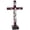 wine red, variant on Jiibva Wood Cross Crucifix Wall Cross Statue Figurine Baroque Crucifixion Catholic Jesus Desktop Ornament Christian Home Decoration