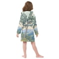 thumbnail image 7 of FORMRS Niños Bathrobe Unisex Hooded Robe Soft Plush Pajamas Sleepwear, Size 10-12T, Beige Mountain, 7 of 7