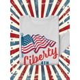 thumbnail image 3 of Liberty 4Th Of July Waving Flag Sweatshirt Women -Image by Shutterstock, Female 4X-Large, 3 of 7