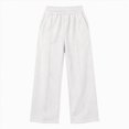 thumbnail image 6 of NOLDARES Girls Wide Leg Sweatpants Waist, Baggy Kids Pants, Loose Joggers, Pockets, Soft, Fall, Winter(W108-White), 6 of 8