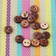 thumbnail image 4 of 400 Pcs Boutons de Couture en Bois Marron Naturel Installation Facile, 4 of 8
