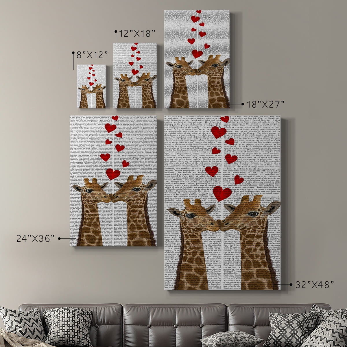 Love is in the Air Collection B Premium Gallery Wrapped Canvas - Ready to Hang