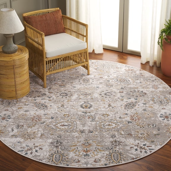 Safavieh Rana Beaumont Oriental Area Rug, Ivory/Beige, 6'7" x 6'7" Round