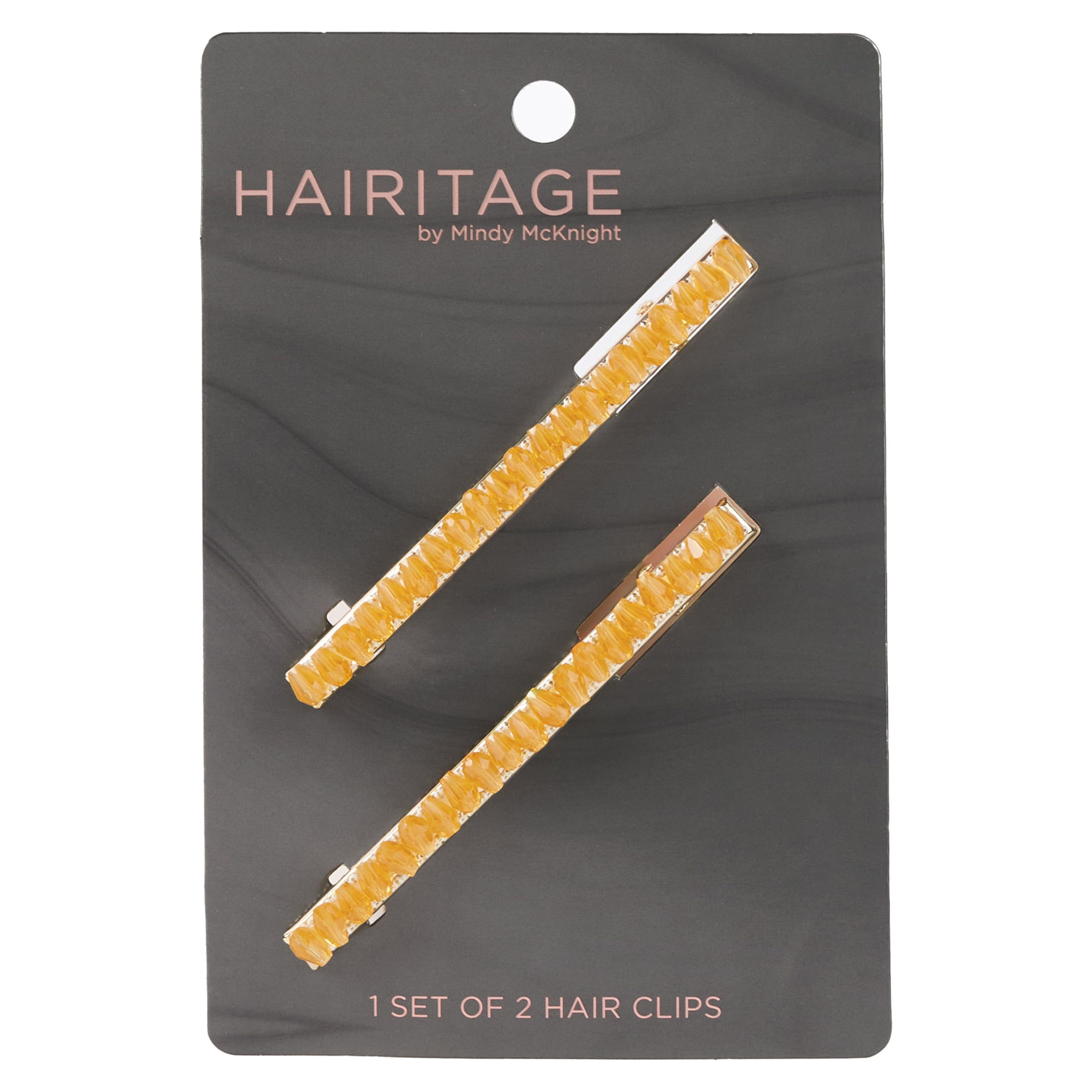 Hairitage Beaded Hair Clips – Gold, 2PC