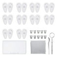 thumbnail image 1 of Wisewang Silicone Nose Pads with Tweezers Screws Embedding Eyewear Accessories Repair Replacement Tools Kit Case Nosepads Set A5 Nosepads Length 13mm 1Set, 1 of 6