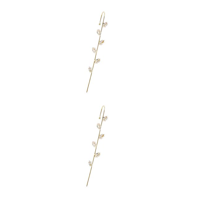 Sonducket Chica oreja Stud fiesta cena vestido a juego geométrico gancho pendientes señora decoraciones Piercing pendiente boda joyería 325-1 325-1 Oro 2Conjunto