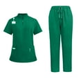 thumbnail image 2 of LTTVQM Mens Scrubs Set Scrubs for Men Mock Neck Top and Jogger Drawstring Pants Medical Nursing Uniform Set Doctor Outfits Army Green S, 2 of 6