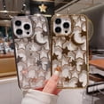 thumbnail image 2 of Star Phone Case for iPhone14 Case Luxury Star Moon Hollow Out Design Electroplating Soft TPU Shockproof and Drop-Proof Suitable for Women Fashion Case - Silver, 2 of 7