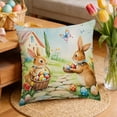 thumbnail image 6 of Pillow Covers 18x18, Easter Decorations Throw Pillow Covers, Spring Decor for Home Bedroom Couch Cushion Cover, Multicolor, 6 of 7