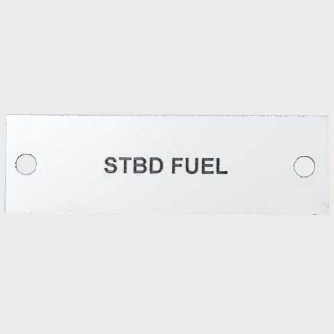 Rinker Boat Label Tag 222399 | STBD Fuel White Plastic