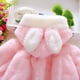 thumbnail image 4 of Abrigo de piel polar para niñas pequeñas, chaqueta cálida de invierno con capucha, ropa de abrigo, traje de nieve navideño para 1 a 6 meses, color rosa, 4 of 7