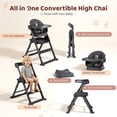 thumbnail image 3 of Ktaxon 6-in-1 Convertible Baby High Chair, Foldable Space Saver Highchair with Kitchen Standing Tower, Booster Seat for Toddlers 6M-5Y, Dark Grey, 3 of 9