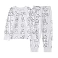 thumbnail image 4 of WOYY DIY Hand Painted Pajamas for Girls Boys Long Sleeve Sleepwear Pants Set, Sizes 2-10, 4 of 8