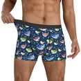 thumbnail image 3 of Men's Boxer Briefs, Colorful cartoon shark Soft Comfy Mens Underwear Boxer Briefs Breathable With Widen Waist, 3 of 7