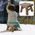 thumbnail image 4 of Handcrafted Solid Wood Step Stool For Kids And Adults, Solid Elm Wood Sturdy And Durable Wooden Step Stool With Waterproof Finish For Multiple Use Scenarios In Dark Coffee, 4 of 5