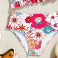 thumbnail image 6 of YDFCWXW Little Girls Two Piece Bikini Set Ruffle Adjustable Summer Beach Bathing Swimsuit 4-7 Years for Kids (Red, 4-5 Years), 6 of 6