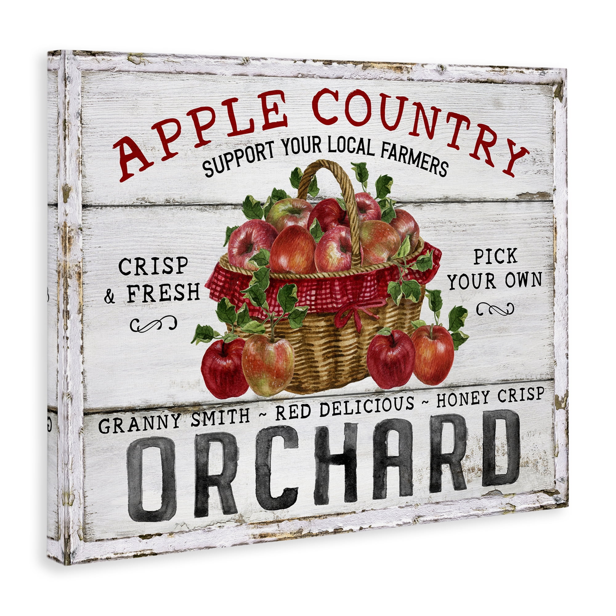 Stupell Industries Rustic Apple Orchard Holiday Painting Gallery Wrapped Canvas Art Prints Wall Art, 30 x 24
