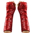 thumbnail image 2 of Gants pour Femmes, Gants de Carnaval à Paillettes Haute Élasticité, Gants pour Femmes, 2 of 4