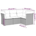 thumbnail image 2 of vidaXL Garden Sofa Set Beige PE rattan Large Adjustable Feet, 2 of 4