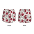 thumbnail image 5 of Fotbe Leaves And Anemone Flowers In Red Grey Womens High Waist Running Shorts Athletic Workout Quick Dry Shorts for Women with Pockets Gym Yoga Summer Shorts-Large, 5 of 9