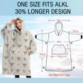 thumbnail image 4 of Oversized Wearable Blanket Hoodie,Highland Cow Cactus Triangle Pattern Sherpa Blanket Hoodie with Super Pockets,Super Warm Fuzzy Pullover for Women & Men, 4 of 6