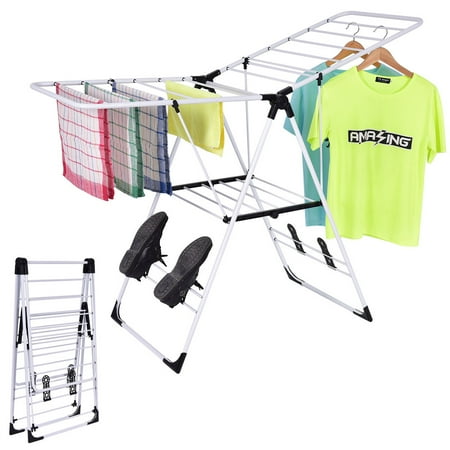 Costway Laundry Clothes Storage Drying Rack Portable Folding Dryer Hanger...