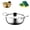 Silver 7.1in, variant on Hammered Pattern Golden Ramen Pot, Korean-Style Ramen Pot, Versatile Household Pot with Lid and Double Handles, For Noodles, Soup and Mini Hot Pot