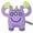 Purple, variant on Cartoon Three-Eyed Monster Plush Dog Toy - Purple - One Size