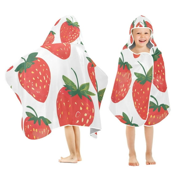 Strawberries Kid Bath Towels Bath Beach Towel Super Soft and Absorbent for Kid Girl Boy Babie Toddler Infant