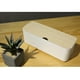 thumbnail image 4 of Caja organizadora con tapa de madera y gestión de ABS, banda para cables, protección contra sobrecorriente. Blanco, 4 of 9