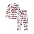 thumbnail image 1 of Fotbe Retro Train Pijama de Hombre con Estampado de Manga Larga, Conjunto de 2 Piezas, Ropa de Dormir Suave y Cómoda con Bolsillos-Medium, 1 of 7