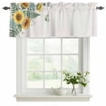 thumbnail image 2 of 2 Pack Valances for Windows, Spring Sunflower Window Valances for Living Room/Bedroom/Bathroom, Garden Botanical Leaves Butterflies Light Filtering Kitchen Curtain Valance 54"W x18" L, 2 of 9