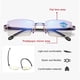 thumbnail image 2 of Gafas de presbicia para hombres y mujeres, lentes de aumento lejano y cercano Bifocal, Anti luz azul, gafas de lectura sin montura + 150 + 200, 2 of 4