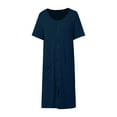 thumbnail image 4 of CAIXIA Womens Robes Lightweight Long Women's Soft Casual Nightgown Loose Fit Short Sleeve Sleepwear Comfortable Robe for Home, 4 of 6