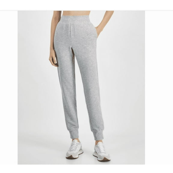 ID Ideology Women's Ottoman-Rib Jogger Pants, Created for Macy's - Zinc Heather