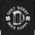 thumbnail image 3 of Instant Message - Don't Worry Beer Happy - Men's Crew Neck Fleece Pullover, 3 of 6