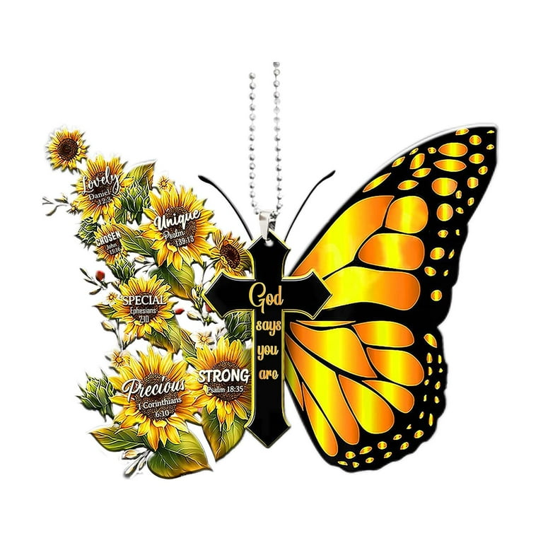 Butterfly rear 2024 view mirror charms