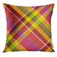 thumbnail image 1 of RYLABLUE Green Checkered Madras Colored Plaid Diagonal Red Abstract Britain Throw Taie d'Oreiller Housse de Coussin, 1 of 1