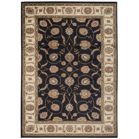 rug squared  mariposa black rug (3'11 x 5'10)
