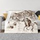 thumbnail image 1 of Fotbe Western Desert Cowboys3 Manta de Franela con Estampado, Manta Ultrasuave para Cama, Sofá, Auto, Hipoalergénica y Antibolitas-60"x50", 1 of 6