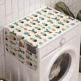 thumbnail image 1 of Floral Washing Machine Organizer, Cacti and Succulent Plants on Plain Backdrop, Anti-slip Fabric Top Cover for Washer and Dryer, White Multicolor, by Ambesonne, 1 of 1