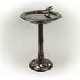 thumbnail image 3 of Alpine Corporation 26-inch Bronze Polyresin Bird Bath with Bird Figurine, 3 of 12