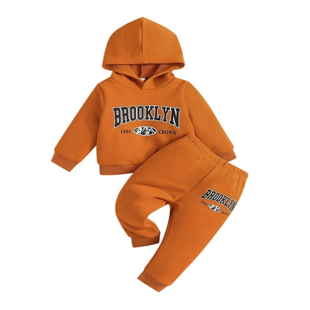 Gibobby Conjunto para bebé niña Conjunto de 2 piezas de sudadera con capucha de manga larga para bebé y niño pequeño con pantalones lindos(Amarillo,9-12 Meses)